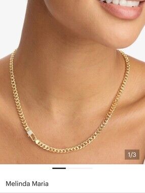 Melinda Maria Gold Cuban Link Necklace